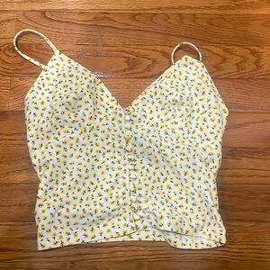Forever 21 floral crop tank size small